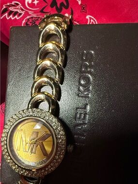 Michael Kors Rhinestone Watch w/Watch Box with Branded Booklet